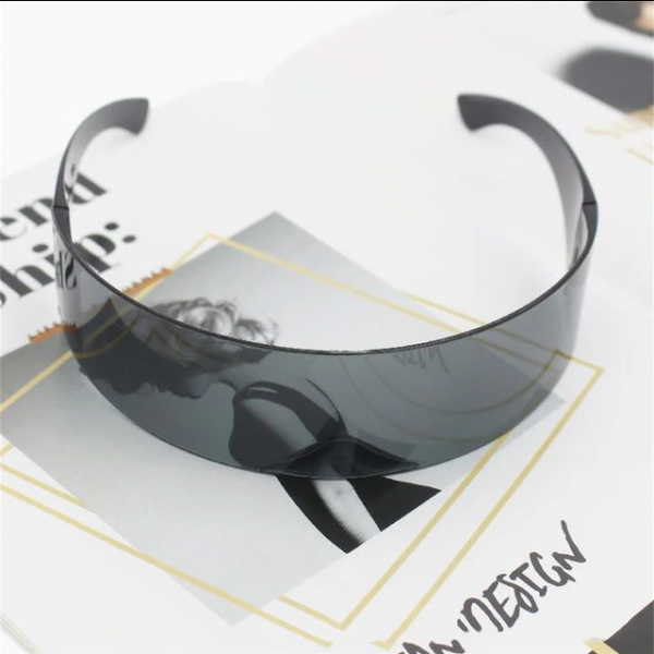 Rimless sunglasses in Gothic style
